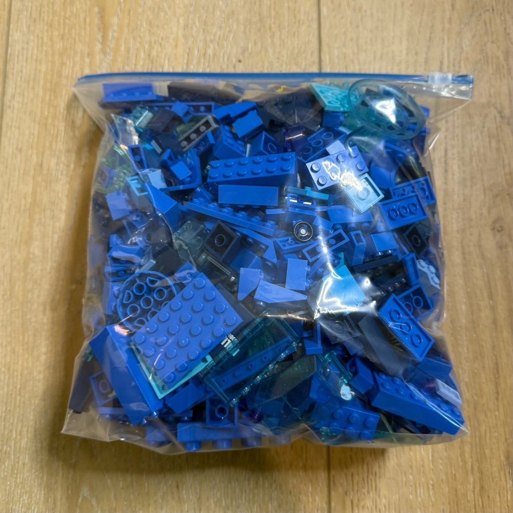 Bag of Blue Assorted Legos 2.4lbs